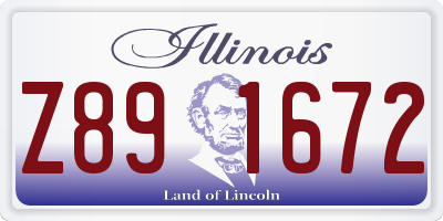 IL license plate Z891672