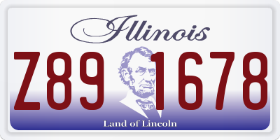 IL license plate Z891678