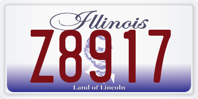 IL license plate Z8917