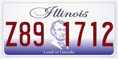 IL license plate Z891712