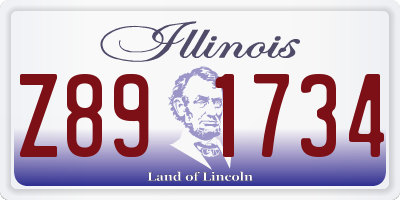 IL license plate Z891734