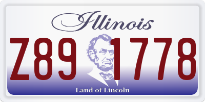 IL license plate Z891778