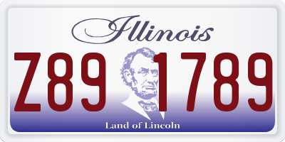 IL license plate Z891789