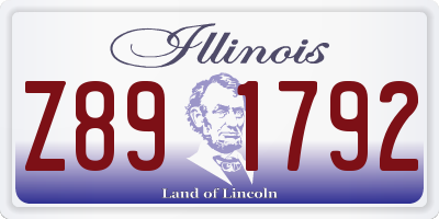 IL license plate Z891792