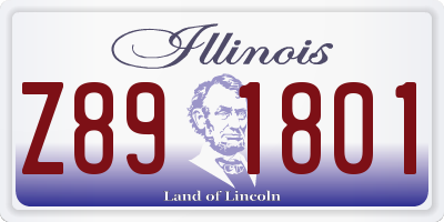 IL license plate Z891801