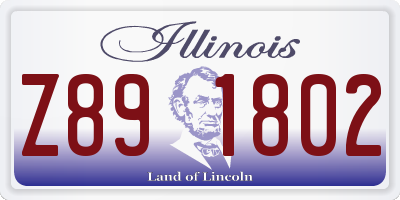 IL license plate Z891802