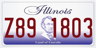 IL license plate Z891803