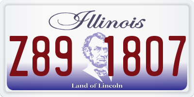 IL license plate Z891807
