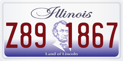IL license plate Z891867