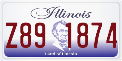IL license plate Z891874