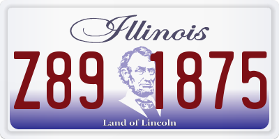 IL license plate Z891875