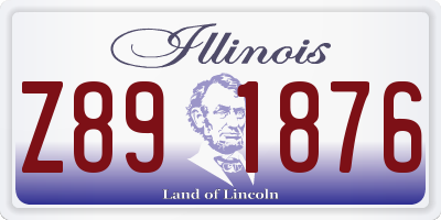 IL license plate Z891876