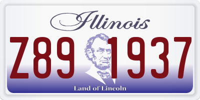 IL license plate Z891937