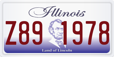 IL license plate Z891978