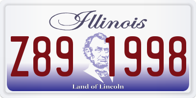 IL license plate Z891998