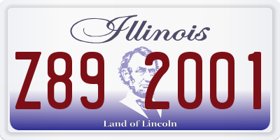IL license plate Z892001