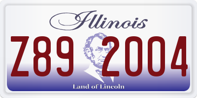 IL license plate Z892004