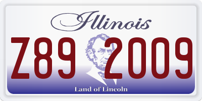 IL license plate Z892009