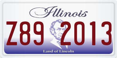 IL license plate Z892013