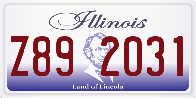 IL license plate Z892031