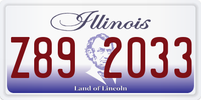 IL license plate Z892033