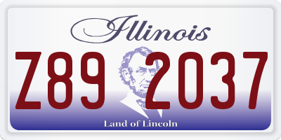 IL license plate Z892037