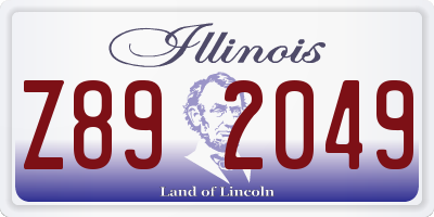 IL license plate Z892049