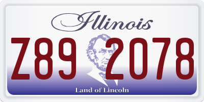 IL license plate Z892078