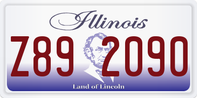 IL license plate Z892090
