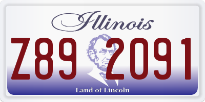 IL license plate Z892091
