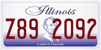 IL license plate Z892092