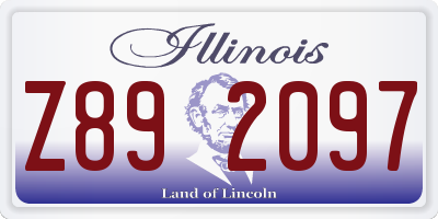 IL license plate Z892097