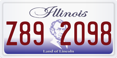IL license plate Z892098