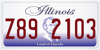 IL license plate Z892103
