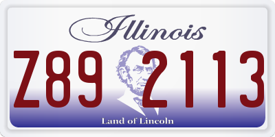 IL license plate Z892113