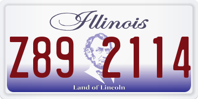 IL license plate Z892114