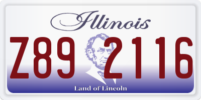 IL license plate Z892116