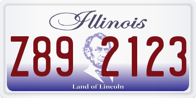 IL license plate Z892123
