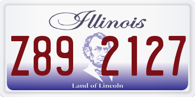 IL license plate Z892127