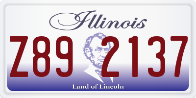IL license plate Z892137