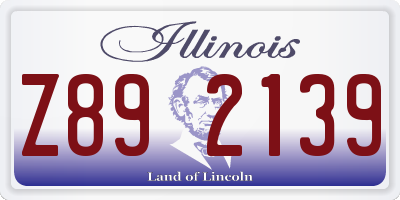 IL license plate Z892139