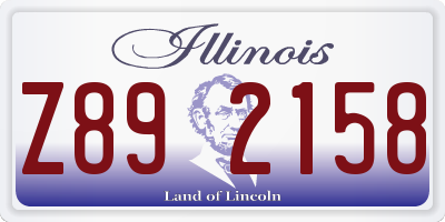 IL license plate Z892158