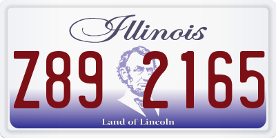 IL license plate Z892165