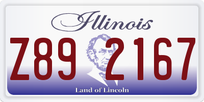 IL license plate Z892167
