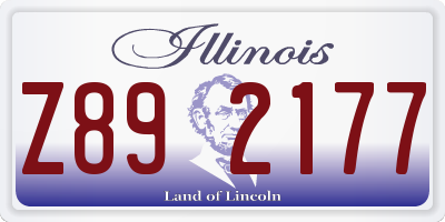 IL license plate Z892177