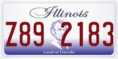 IL license plate Z892183
