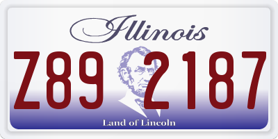 IL license plate Z892187