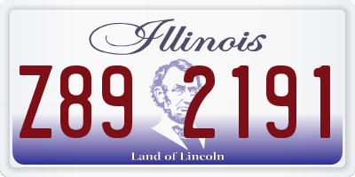 IL license plate Z892191