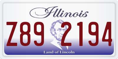 IL license plate Z892194