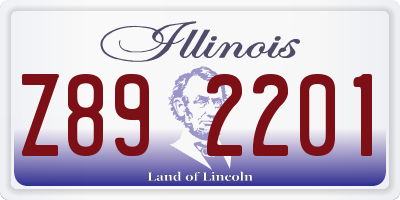 IL license plate Z892201